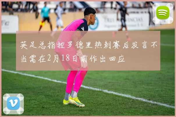 英足总指控罗德里热刺赛后发言不当需在2月18日前作出回应